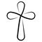 Calligraphy Christian cross, vector calligraphy lines cross, tattoo sign symbol faith in God and Jesus Christ