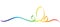 Calligraphy Colorful Rainbow Easter Egg Ribbon on White, stock v