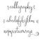 Calligraphy cursive font