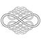 Calligraphy knot pattern from the infinity symbol vector calligraphy knot infinity sign