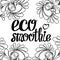 Calligraphy lettering for eco, detox, organic energy smoothie