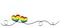 Calligraphy Rainbow Heart Ribbon on White background. LGBT Pride Month. Lesbian, gay, bisexual, transgender love symbols.