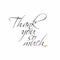 Calligraphy of Thank You So Much Thank You So Much Card Illustration