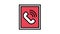 calling service sign color icon animation