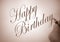 Callligraphy happy birthday