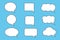 Callout text icons set, vector illustration