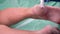 Callus peeling using professional pedicure tool.
