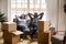 Calm African American couple relaxing leaning back on couch