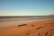 Calm Baltic sea background in golden hour