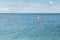Calm Black Sea with an orange buoy