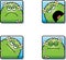Calm Cartoon Plant Monster Icons