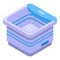 Calm foot bath icon, isometric style