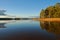 Calm lake reflection