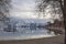 Calm lake after snow storm, West Kelowna, Okanagan, BC