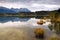 Calm landscape with wild lake and mountains