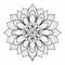 Calm And Meditative Black And White Flower Coloring Pages