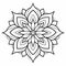 Calm And Meditative Flower Design Coloring Page
