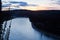 Calm midsummer night over Yukon River landscape