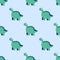 Calm mood seamless pattern with dinosaurs vector