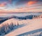 Calm morning view of Carpathian mountains.