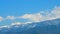 Calm Natural Background Of Blue Mountain Chain In Snow. Beautiful Nature Of Adjara, Georgia. Timelapse.