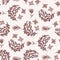 Calm newborn minimal seamless butterfly pattern. Gender neutral baby nursery decor background. Scandi style sketch