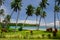 Calm Pacific Ocean from the idyllic Savaii Island in Samoa, Oceania