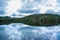 Calm reflections on Lake Dobson at Mount Field National Park, Ta