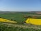 Calm and scenic agricultural view of sunny Scotland