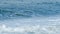Calm Sea Surface. Blurred Soft Foamy Waves Washing Pebbled Beach. Still.