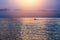 Calm Sea wave sunset view blue water ocean