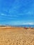 Calm seaside landscape of san juan beach in alicante spain on a sunny day