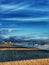 Calm seaside landscape of san juan beach in alicante spain on a sunny day