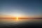 Calm serene sunrise lake scenery