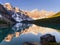 Calm and Still Moraine Lake at Sunrise