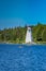 Calm summer day near the Tobermory lighthouse, ON