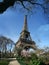 Calm sunny eiffel tower view - France