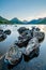 Calm Tranquil Morning At Wastwater In The Lake District.