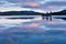 Calm Twin Lakes at Sunset, Yukon Territory, Canada