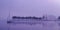 Calm view of the lake frog morning sunrise in Carcans Maubuisson with pontoon and boat in water winter in web banner template