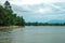 Calm view of river estuary in Bukit Keluang Beach, Terengganu, Malaysia.