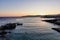 Calm Water at Ludiko Beach, Koufonisia, Greece, at Sunset