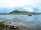 Calm waters of Achill Sound with lifeboat