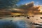 Calm Waters at Osmington Reflecting Sunset Colours