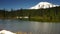 Calm waters ripple reflection lake mount rainier national park