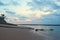 Calm Waters of Sea at Pristine Sandy Beach with Colors in Morning Cloudy Sky - Sitapur, Neil Island, Andaman, India