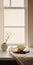 Calming And Introspective Aesthetic: Light Beige Table With Window View