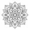 Calming Mandala: Intricate Flower Coloring Page