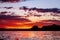 Calming Silhouette Sunset at Lone Rock in Wahweap Bay Lake Powell Arizona