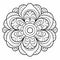 Calming Symmetry: Black And White Flower Coloring Pages